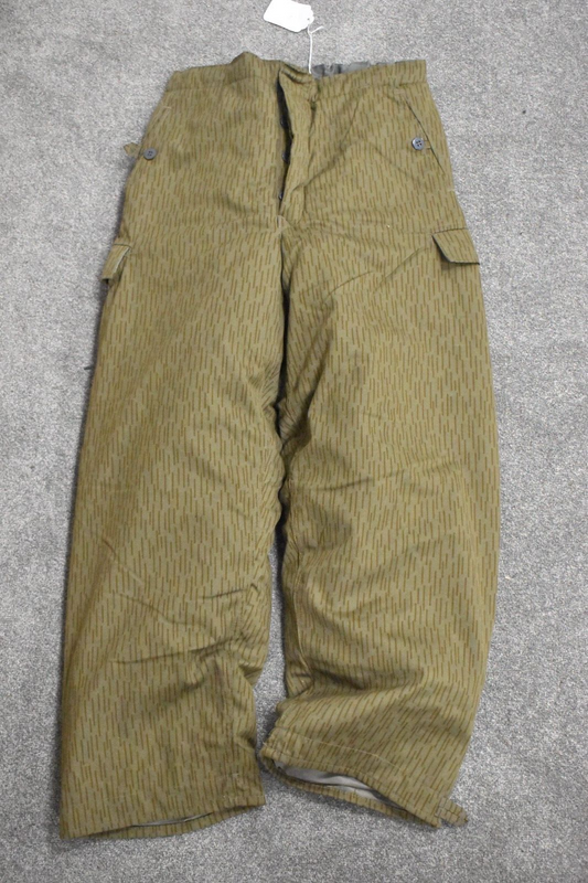 East German Lined Winter Trousers - Raindrop Strichtarn Camo 34" Waist