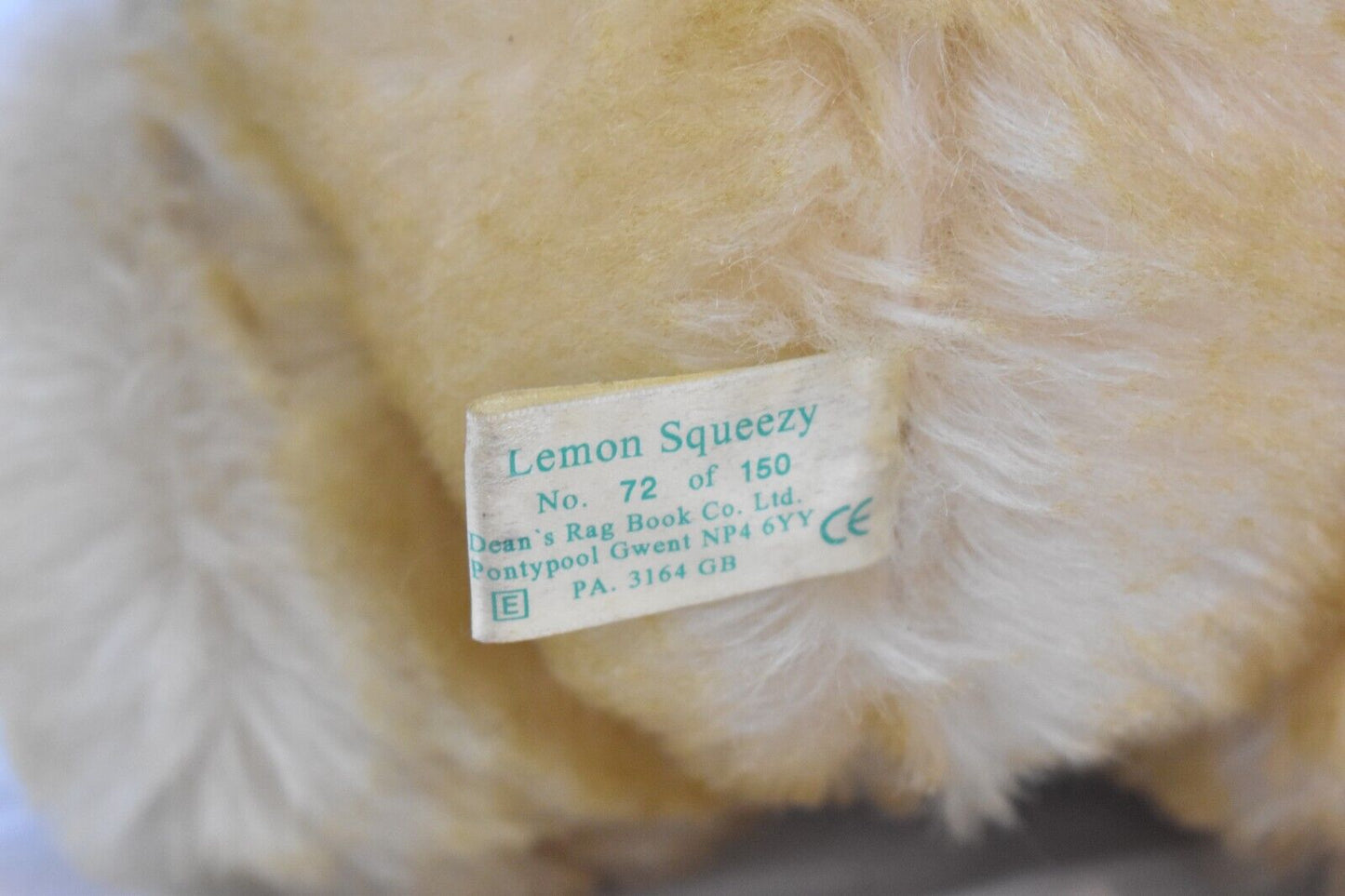 Deans Rag Book Co Lemon Squeezy 60cm Teddy Bear Artist Showcase Lisa Wills