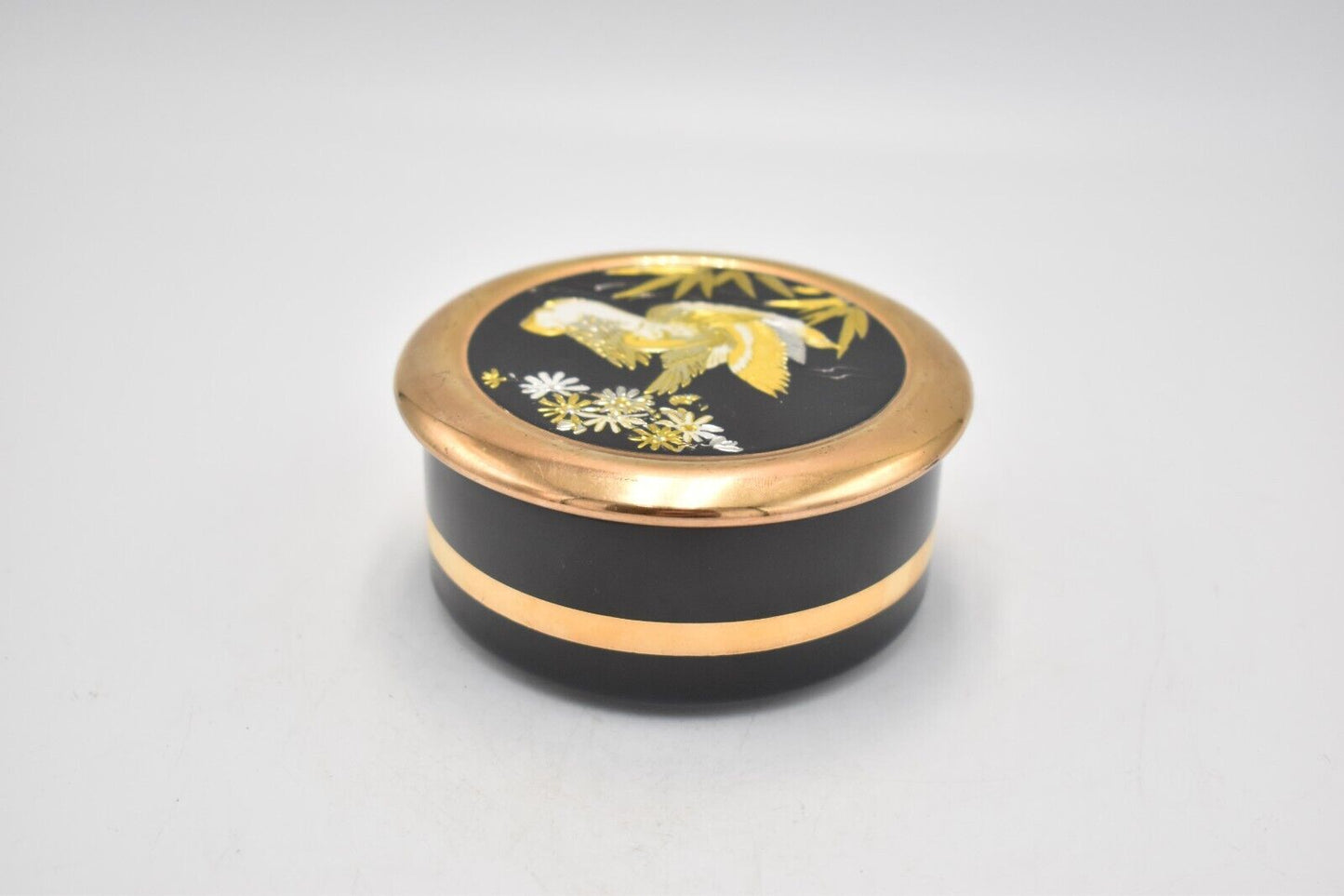 The Art Of Chokin Japan 24K Gold Gilt Porcelain Trinket Jewellery Box