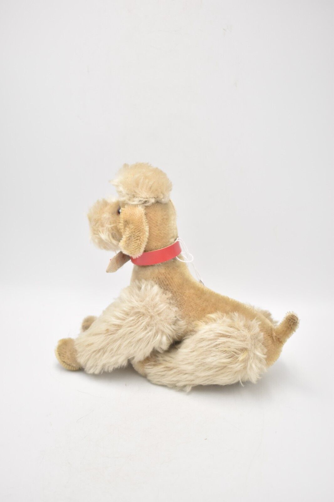 Vintage Hermann Poodle Dog Mohair Jointed, Glass Eyes