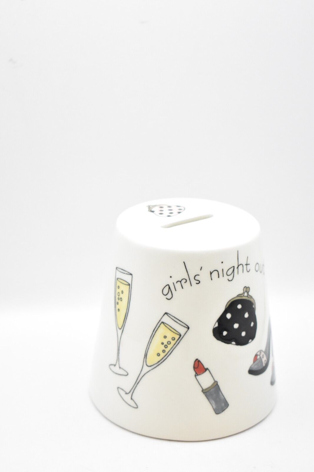 Vintage Girl's Night Out Ceramic Money Box Piggy Bank Coin Bank