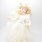 Vintage Porcelain Doll Christmas Fairy Blonde Hair and Blue Eyes