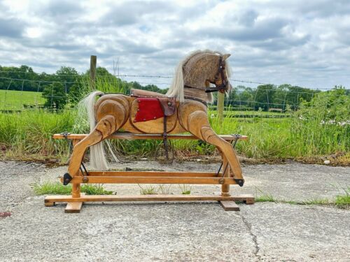 Vintage Children's Wooden Rocking Horse