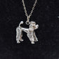 Vintage Sterling Silver 925 Poodle Dog Pendant Necklace – 46cm, 6.15g