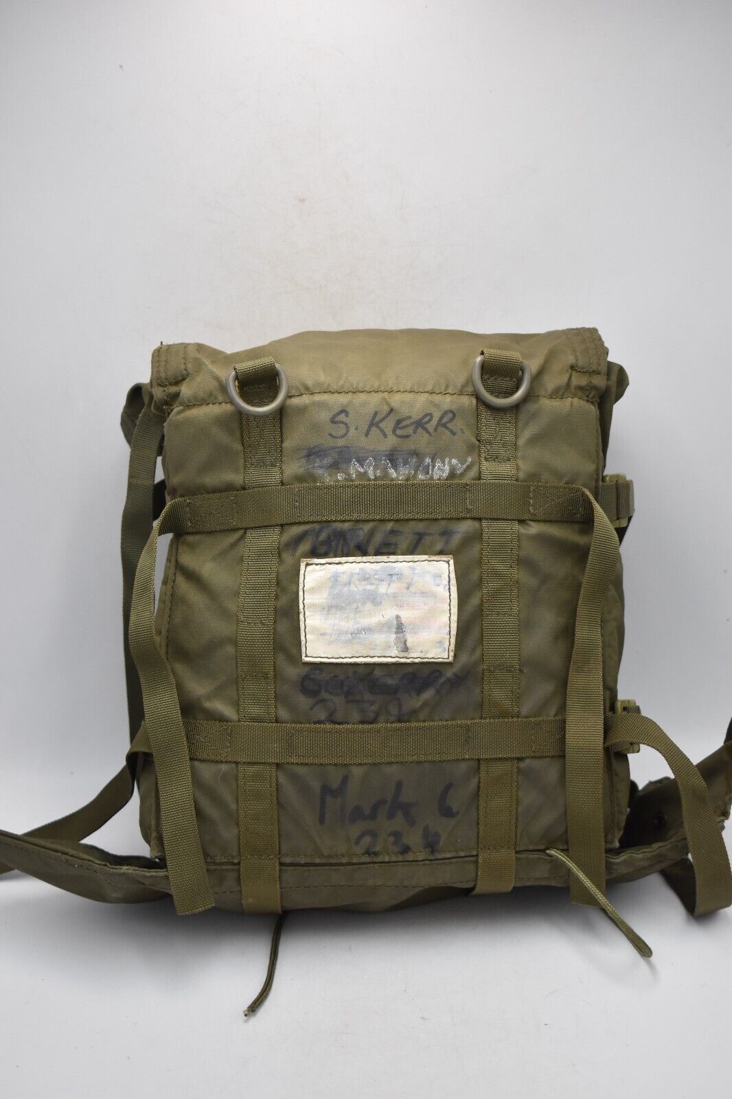 British Army 1971 Pattern Butt Pack Haversack Pouch – Olive Green PVC Nylon