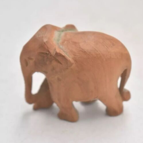 Antique Vintage Wooden Elephant Statue Figurine Decorative