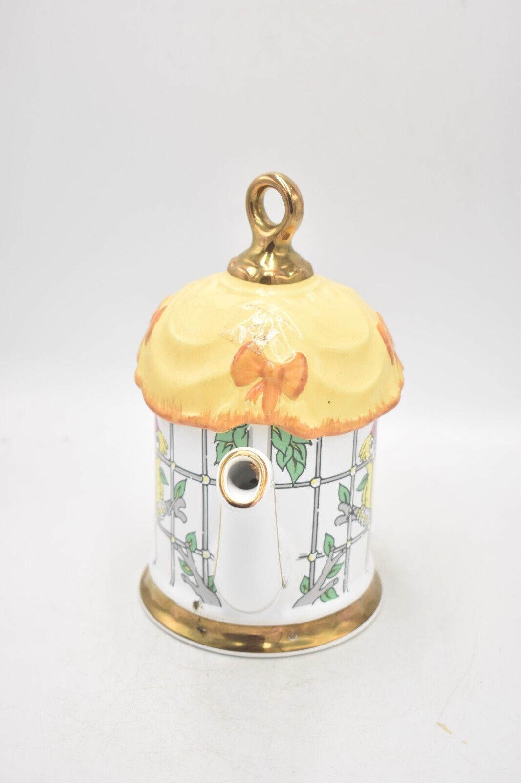 Vintage Price Kensington P&K Parrot in a Cage Teapot Decorative Novelty