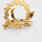 Vintage 1950s Abstract Design Textured Gold Tone Brooch Costume Jewellery