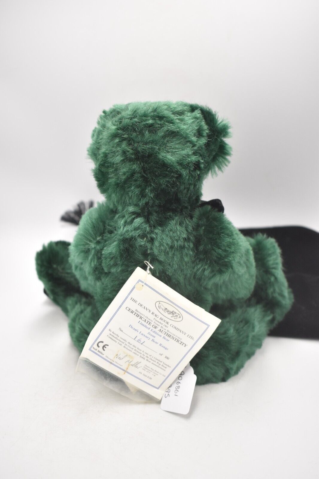 Deans Rag Book Co Luxury Green Mohair Teddy Bear Limited Edition Retired & Tags