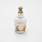 Vintage Hand Painted Enamel Decorative Perfume Bottle Greek Mythology White