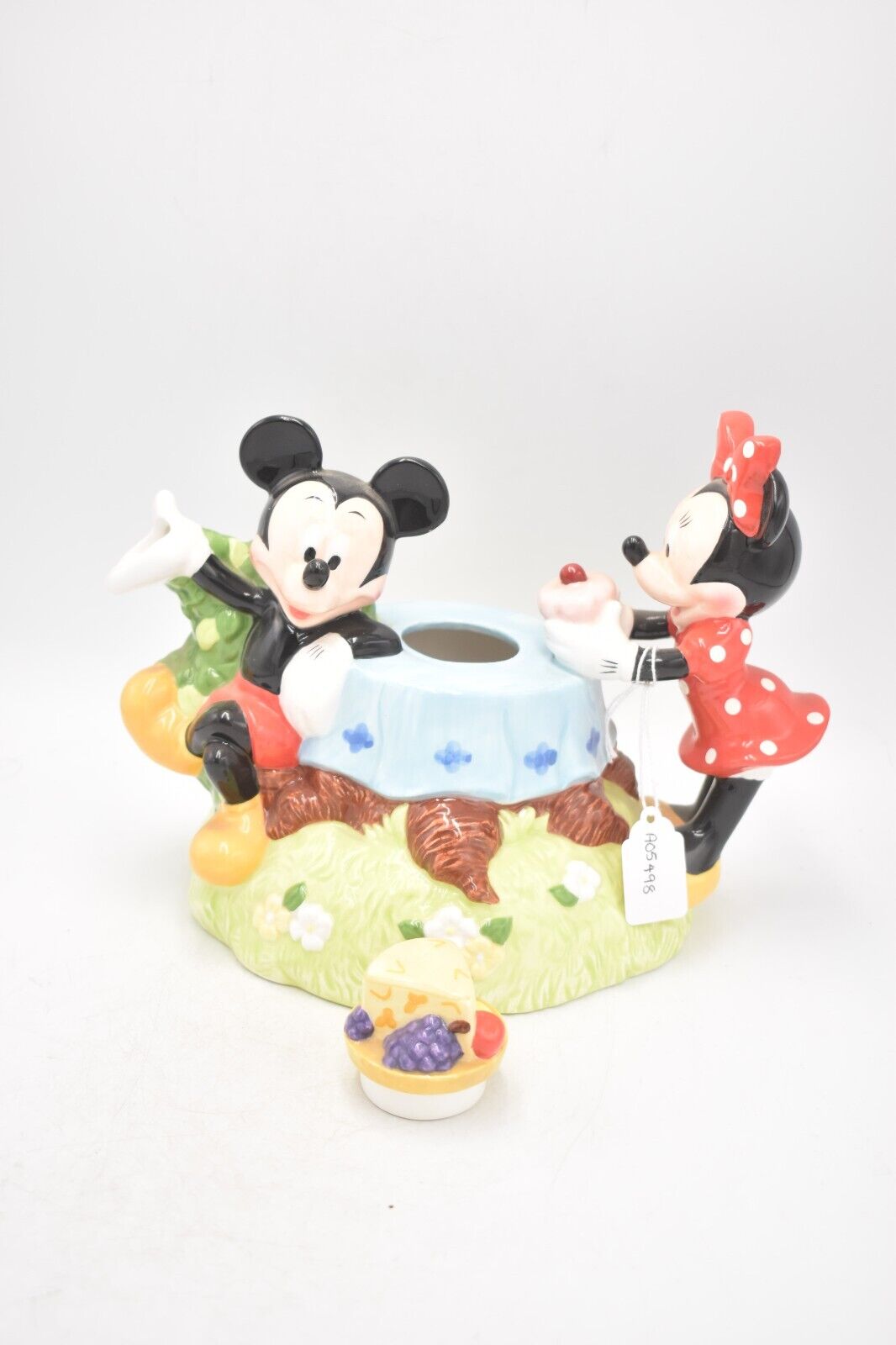 Vintage Disney Mickey and Minnie Mouse Picnic Teapot Decorative Collectible