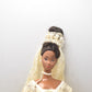 Vintage 1970s Black Barbie Clone Doll in Wedding Dress and Judy Shoes