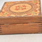 Vintage Bulgarian Hand Painted Pyrographed Jewellery Box, Trinket Box