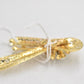 Vintage Gold-Tone Ribbon Brooch with Faux Pearls Ladies Costume Jewellery