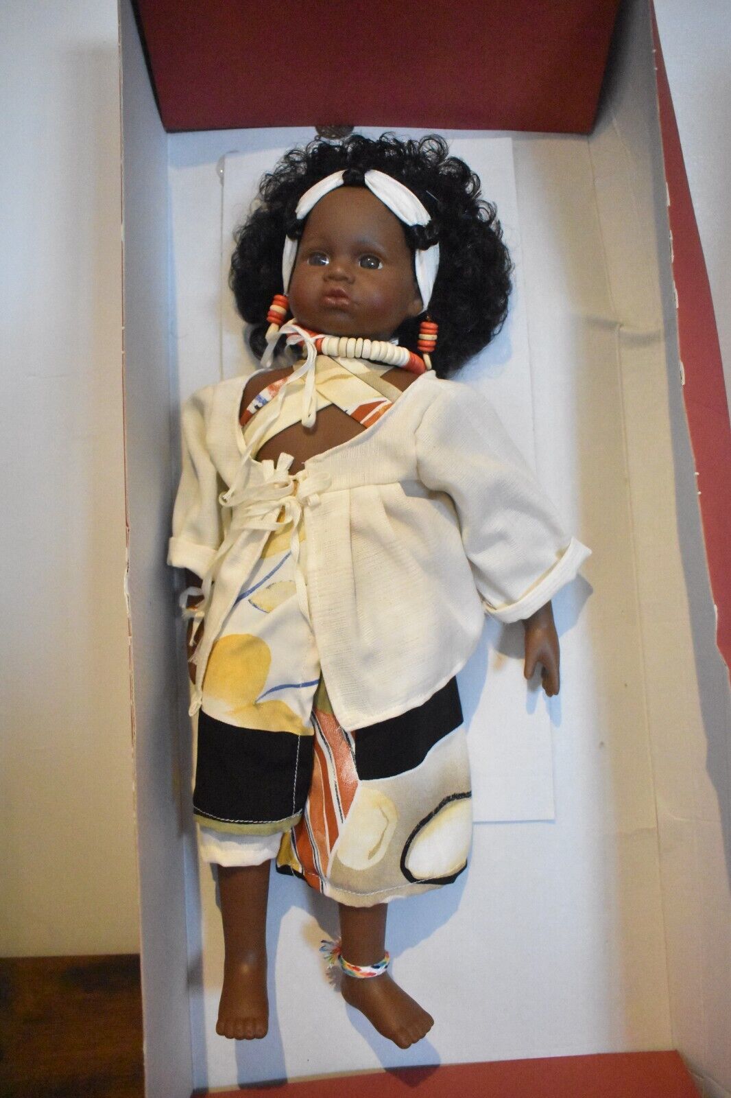 D'Azucar Kissi Black Large Doll Hard Plastic Spanish Doll COA & Boxed