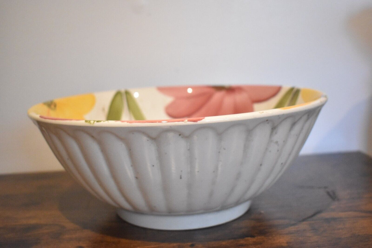 Vintage Italian Hand Painted Ceramic Serving Bowl Serving Dish