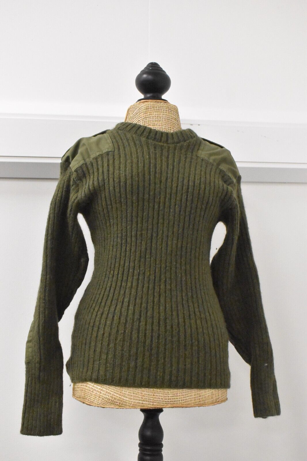 British Army Olive Green Wool Jumper Pullover Thermal Jersey Size 36"