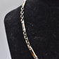 Vintage Sterling Silver Necklace with Tiger Eye Gemstones - 42cm