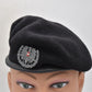 Austrian Army Black Beret with Metal Insignia Badge – Size 57