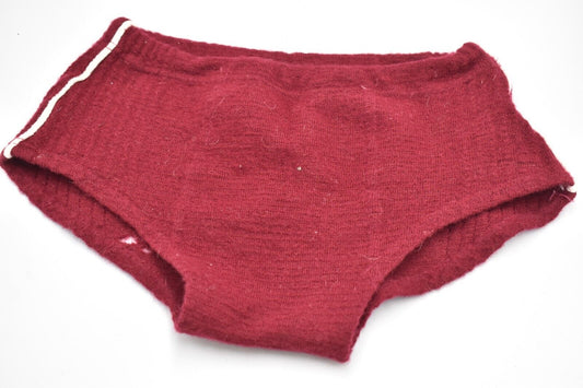 Vintage 1920s Men's Maroon Red Wool Swimming Trunks Capstan – Size W30"