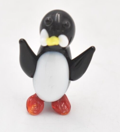 Vintage Murano Art Glass Penguin Figurine Statue Ornament