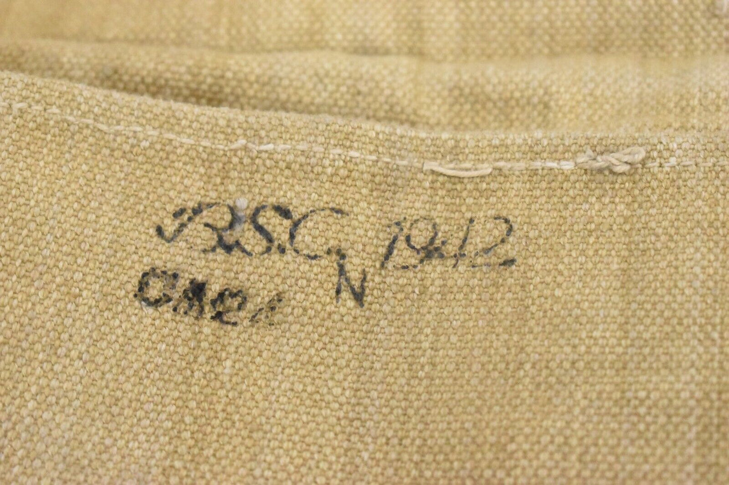 WWII British Army Haversack Satchel Canvas Bag - Dated BSC 1942