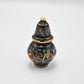 Vintage Painted Enamel Decorative Perfume Bottle Greek Mythology Black