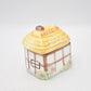 Vintage Ceramic Cottage Sugar Pot Hand Painted Novelty Decorative Collectible