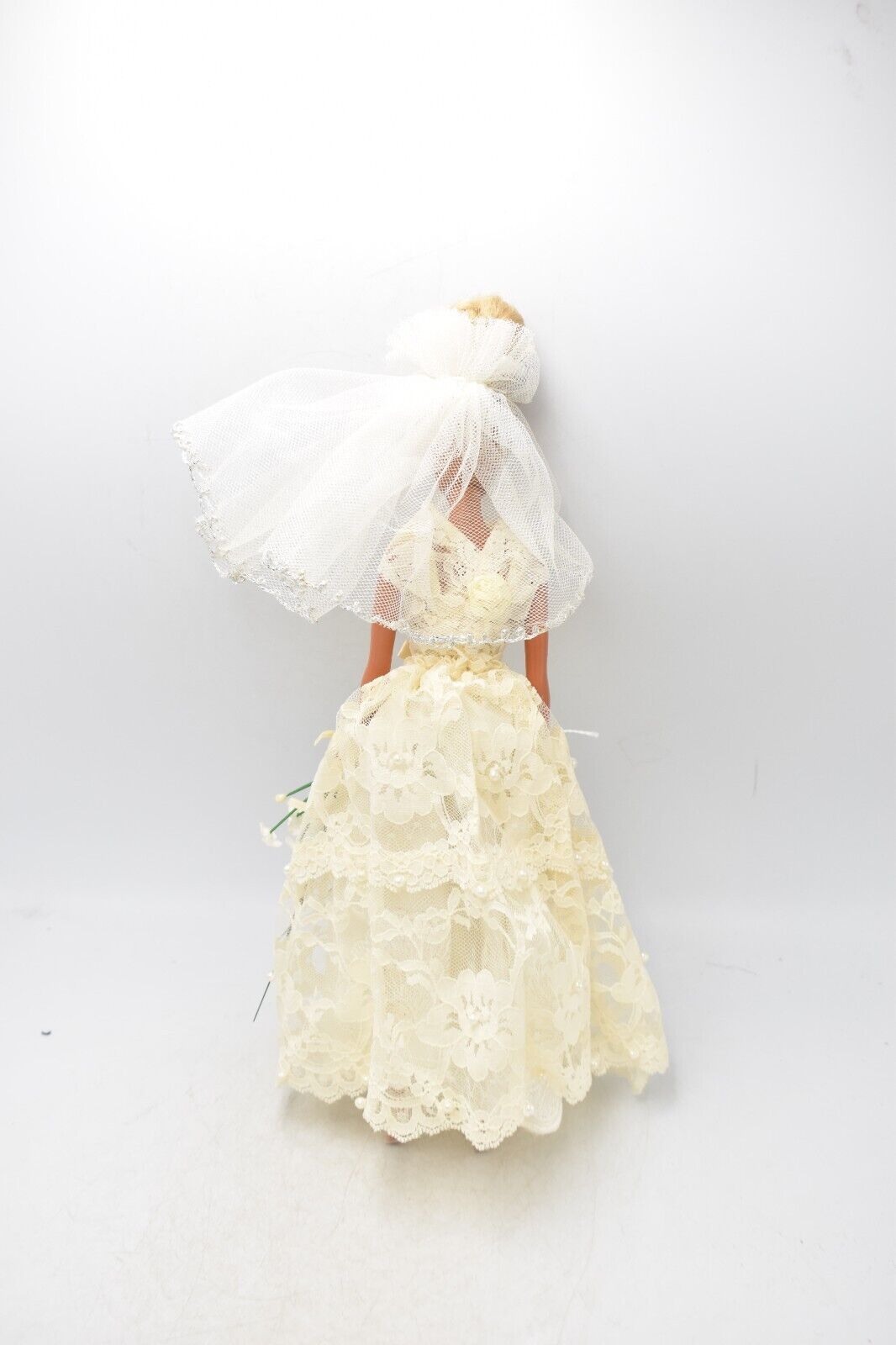 Vintage 1977 Mega Gold Barbie Clone Doll in Stunning Wedding Dress