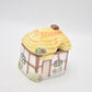 Vintage Ceramic Cottage Sugar Pot Hand Painted Novelty Decorative Collectible