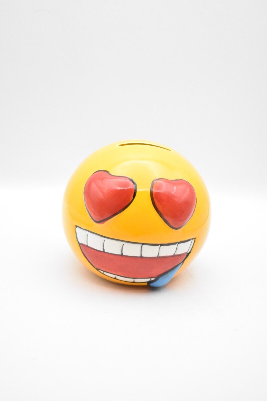 Emoji Heart Eyes Novelty Money Box Piggy Bank Coin Bank Novelty Ceramic