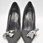 ASOS Black High Heel Stiletto Shoes UK Size 5 Glittery Bows Ladies