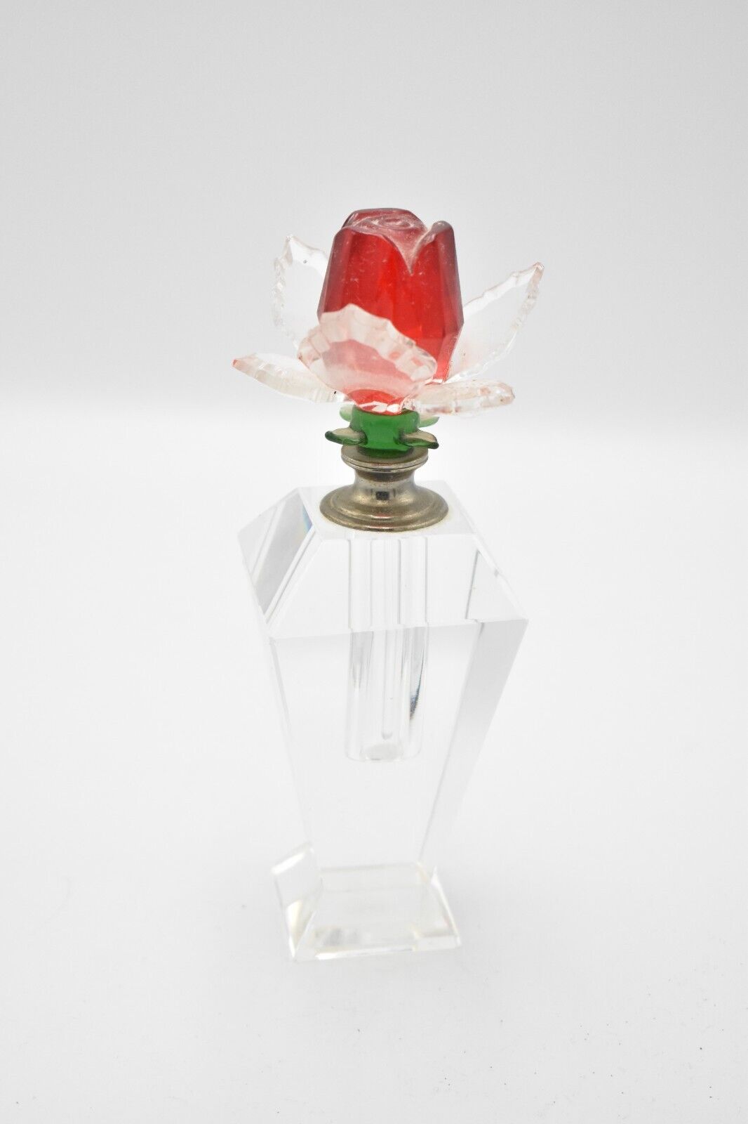 Vintage 3D Rose Glass Decorative Perfume Bottle