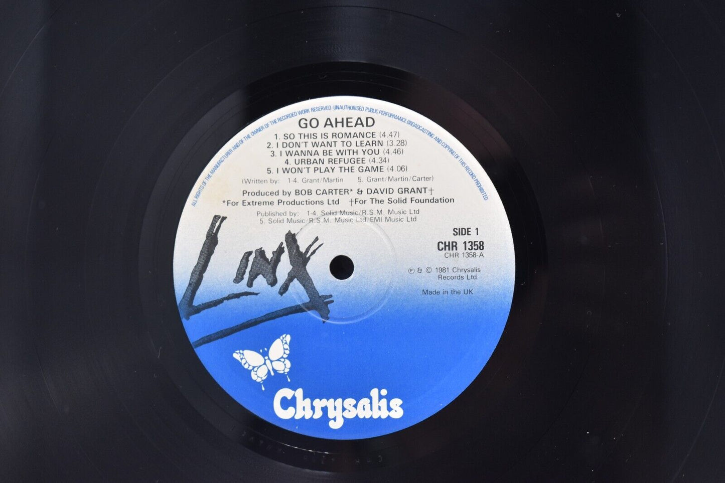 Linx Go Ahead 12" LP Vinyl Record 1981 CHR1358