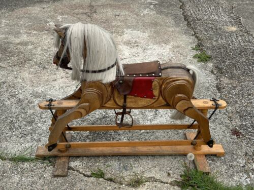 Vintage Children's Wooden Rocking Horse