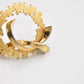 Vintage 1950s Abstract Design Textured Gold Tone Brooch Costume Jewellery