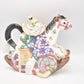 Vintage Fitz & Floyd Omnibus Countryside Rocking Horse Teapot Decorative