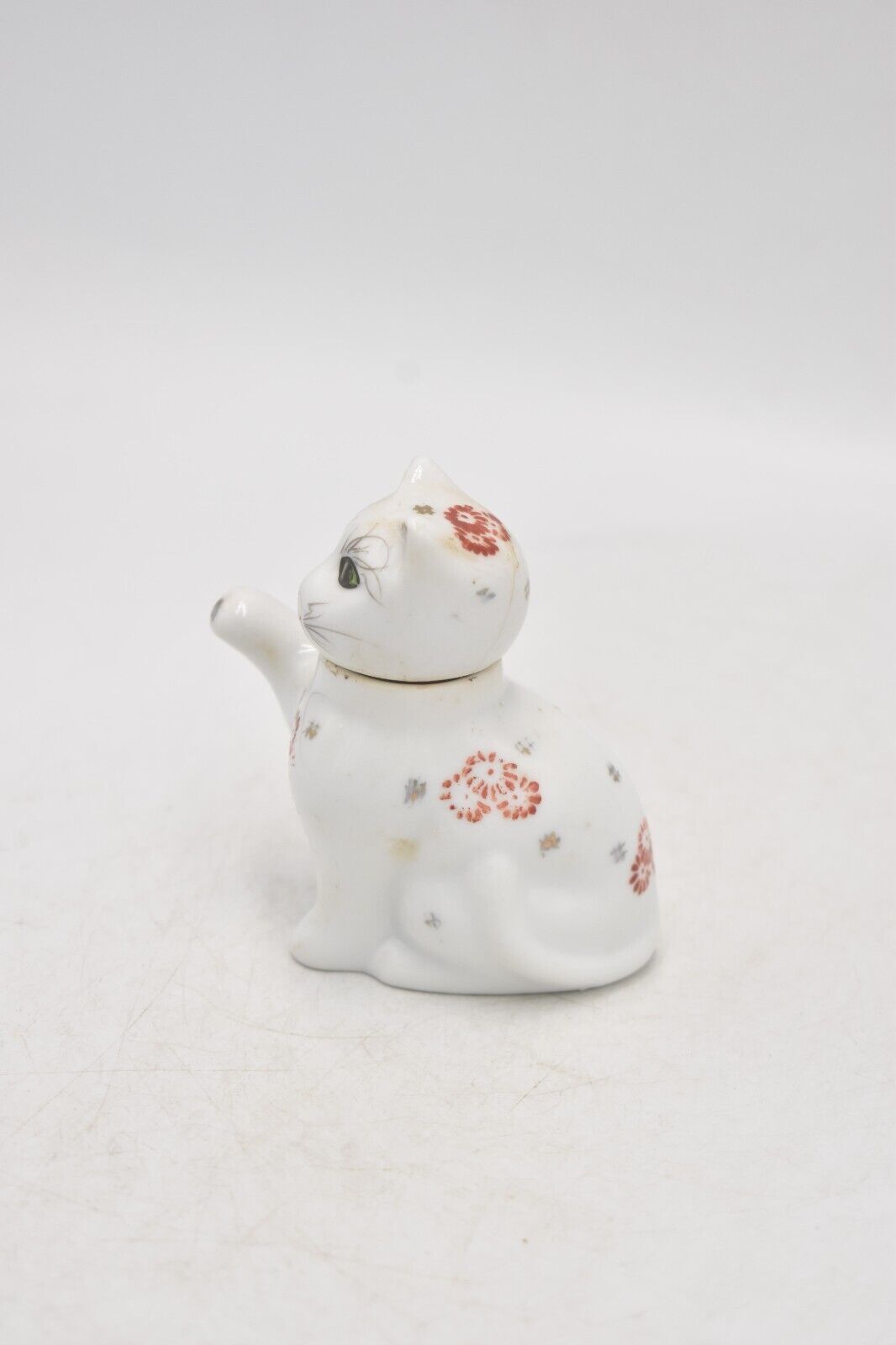 Vintage Chinese Lucky Cat Miniature Teapot Novelty Decorative Collectible