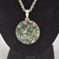 Vintage Sterling Silver 925 & Abalone Mother of Pearl Pendant Necklace 48cm