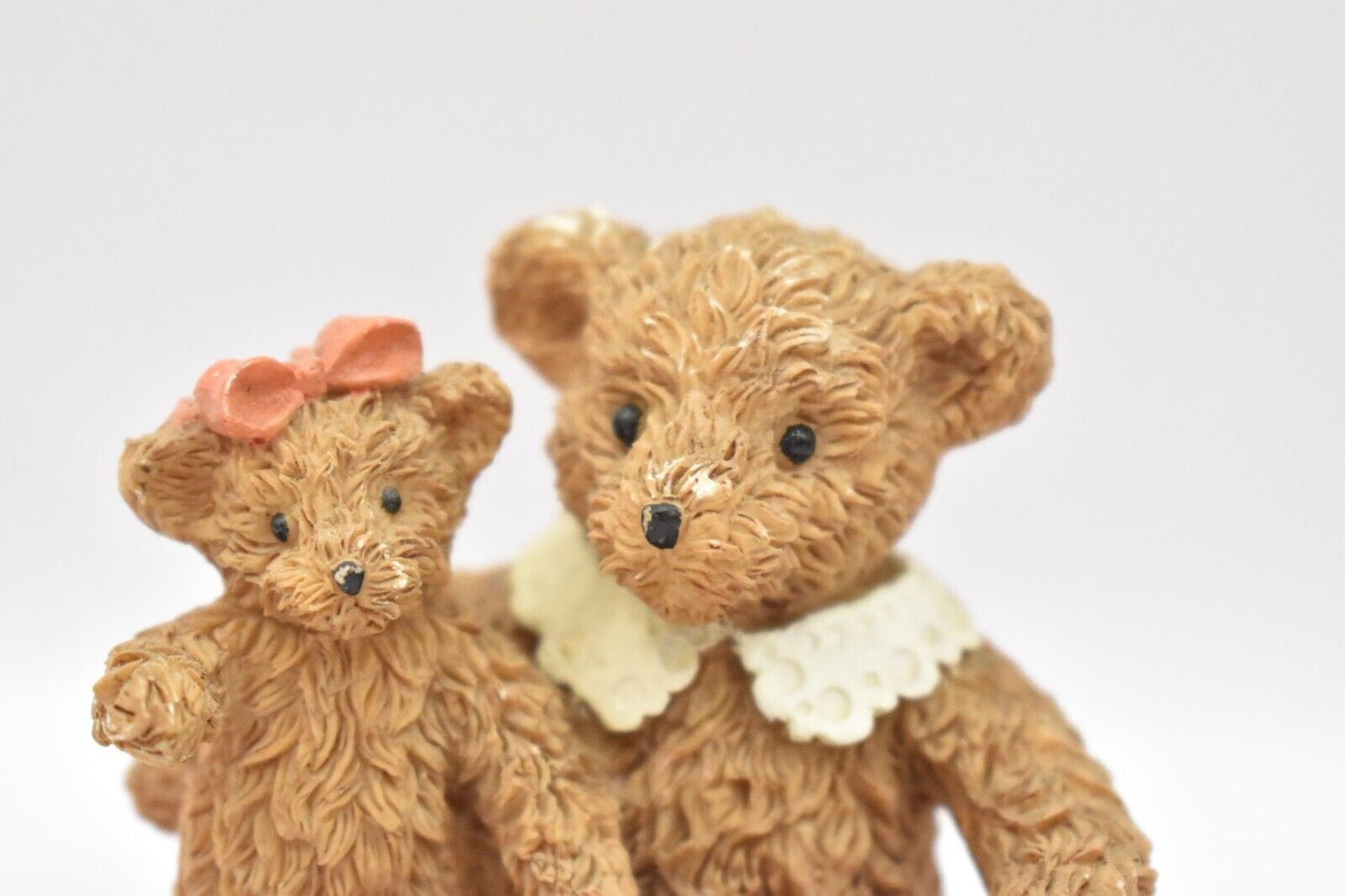 Vintage Teddy Bear Mum and Baby Bear Resin Figurine Ornament Statue