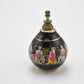 Vintage Painted Enamel Solid Small Decorative Perfume Bottle Greek Mythology