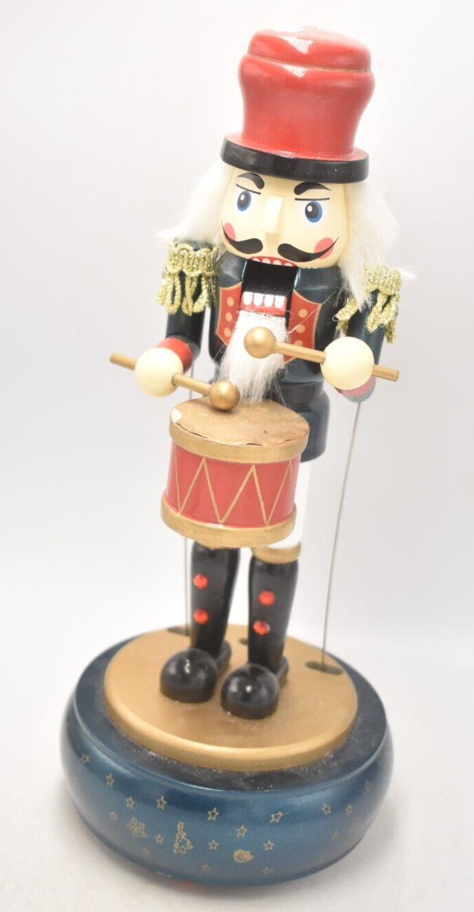 Christmas Nutcracker with Drums Wooden Christmas Decoration Musical