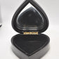 Vintage Black Lacquer Heart Shaped Mother of Pearl Jewellery Box Trinket Box