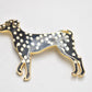 Vintage Dalmatian Dog Brooch Enamel - Costume Jewellery