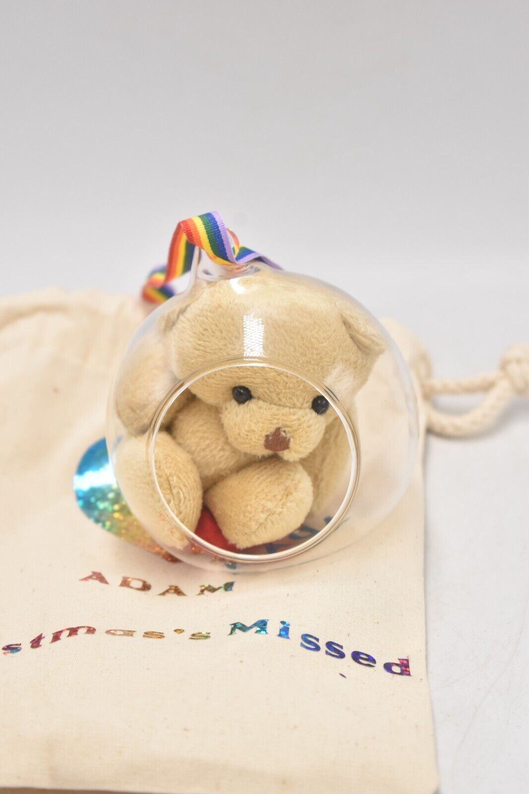 Bearspoke Bears Artist Teddy Bear Adam Lockdown Teddy Bear in Bauble