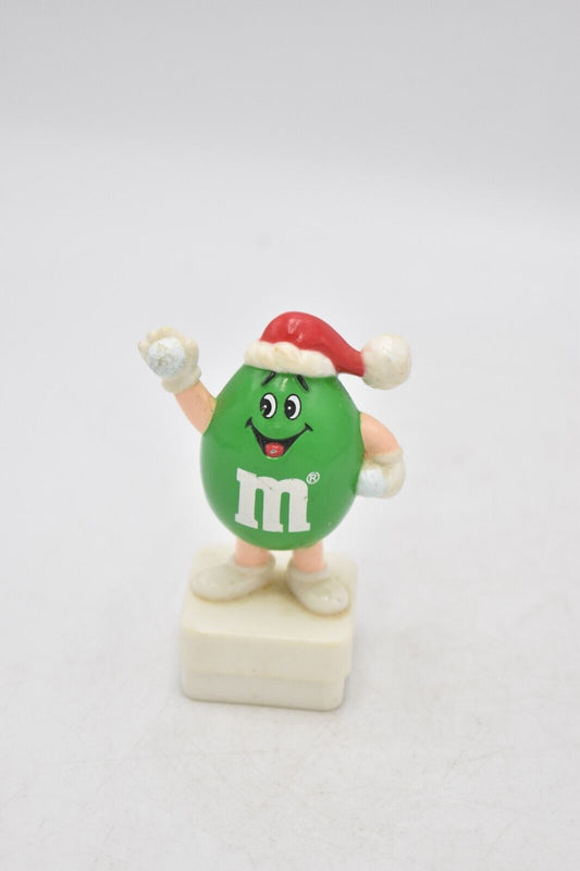 M&M's Green Peanut Character Snowball Throwing Cake Topper 1992