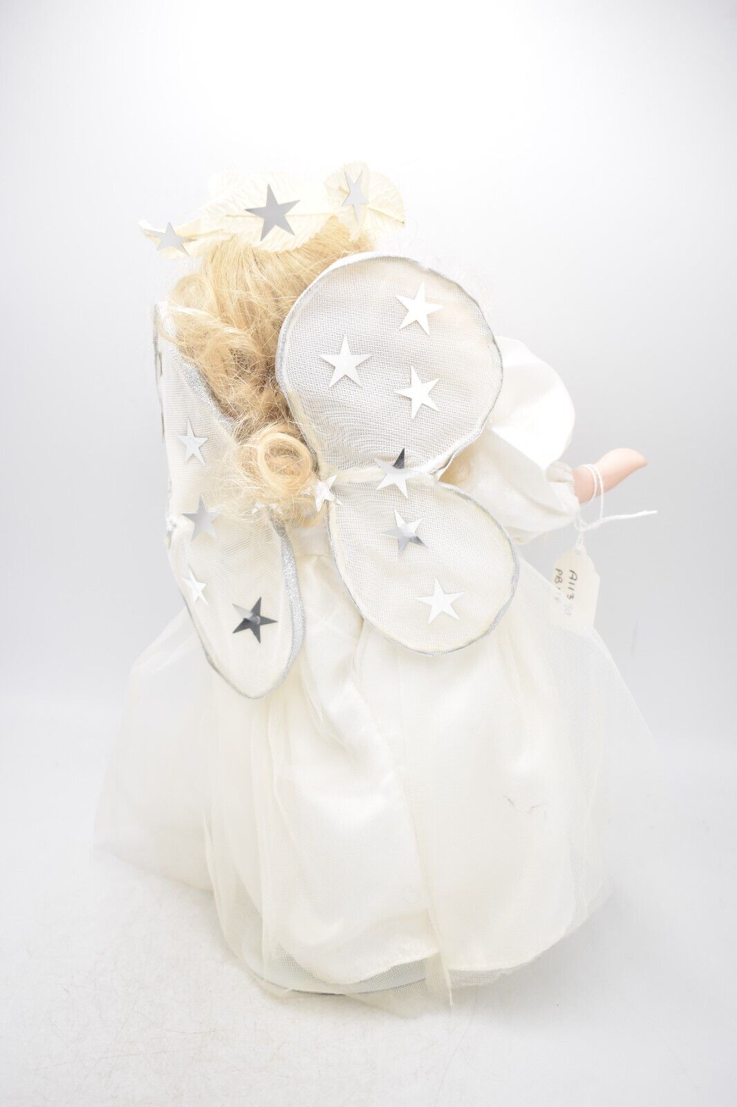 Vintage Porcelain Doll Christmas Fairy Blonde Hair and Blue Eyes