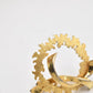 Vintage 1950s Abstract Design Textured Gold Tone Brooch Costume Jewellery