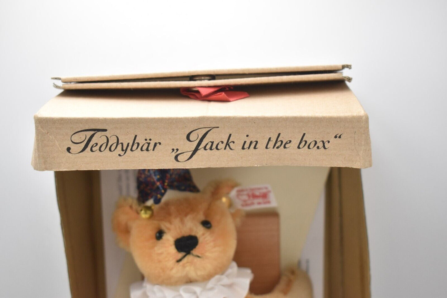 Steiff Teddy Bear Jack in the Box 037818 Limited Edition Mohair Retired Boxed