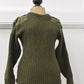 British Army Olive Green Wool Jumper Pullover Thermal Jersey Size 36"